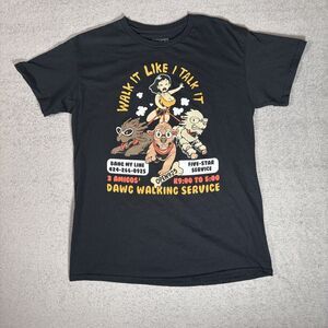 Open 925‎ T Shirt Men’s Size Medium Dawg Walker Graphic Print Funny Black Tee